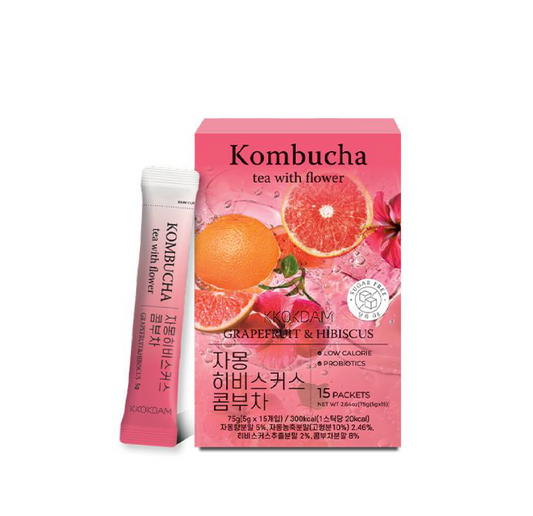 Flower Kombucha 15 Packets (Grapefruit & Hibiscus)